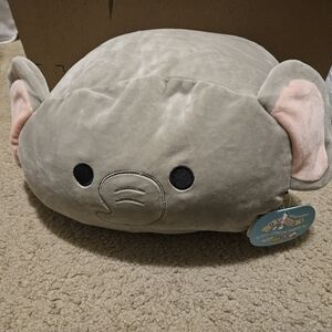 Gray Elephant 12" MILA Squishmallow ~ Stackable Pillow & Plush Stuffed Toy NWT. 